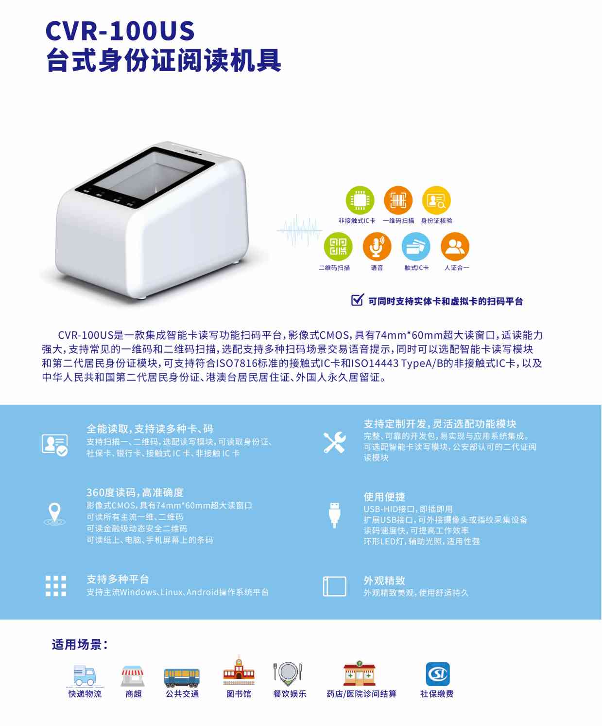 華視電子CVR-100US臺式身份證閱讀機具單頁-1 華視電子CVR-100US臺式身份證閱讀機具單頁-1